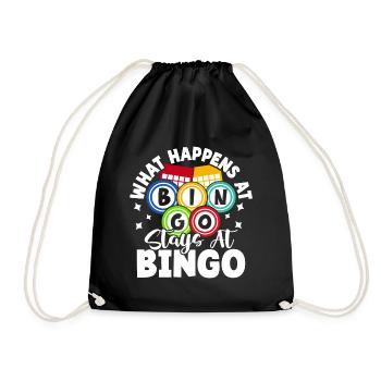 Que se passe-t-il dans le bingo Reste dans le bingo Bingo drôle - Sac de sport léger - noir - Devant