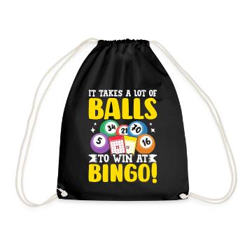 Lustiges Bingo-Spiel Lotterie Glücksspiel Anrufer Bingo - Turnbeutel - Schwarz - Vorne