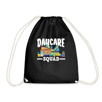 Nursery Squad Toy Box - Drawstring Bag - black - Front