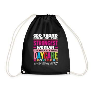 The strongest women become - Drawstring Bag - black - Front