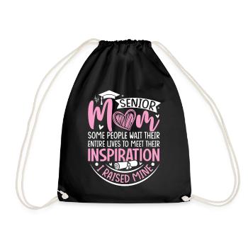 Senior Mom Class Of 2024 Funny Senior Graduation - Drawstring Bag - black - Front