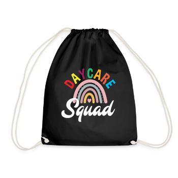 Kindergarten Squad Rainbow - Drawstring Bag - black - Front