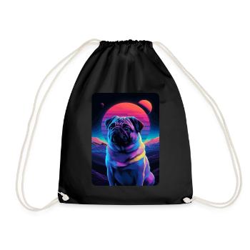 Animal Art Planète Fantasy Oeuvre Carlin - Sac de sport léger - noir - Devant