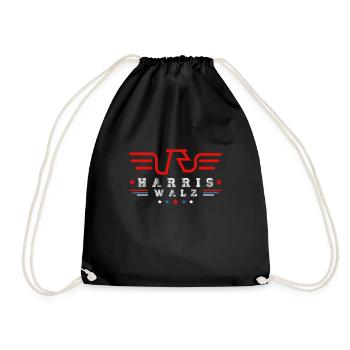 Kamala Harris & Tim Walz 2024 Chemise de soutien - Sac de sport léger - noir - Devant