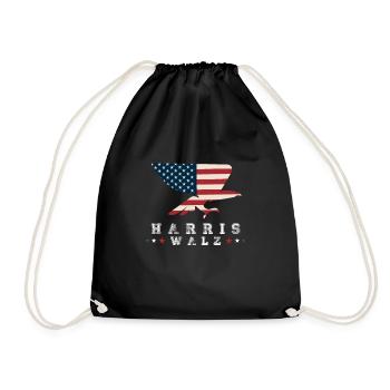 Kamala Harris & Tim Walz 2024 Chemise de soutien - Sac de sport léger - noir - Devant