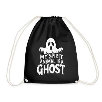 Halloween Ghost Ghost - Drawstring Bag - black - Front