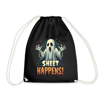 Halloween Ghost Ghost - Drawstring Bag - black - Front