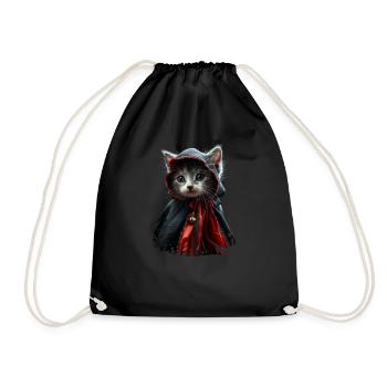 Chaton au pelage effrayant - Halloween Gothic - Sac de sport léger - noir - Devant
