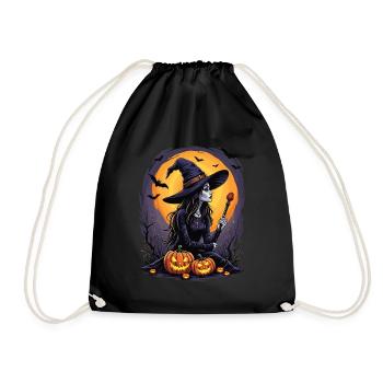 Costume de sorcière d’Halloween Balai de sorcière - Sac de sport léger - noir - Devant