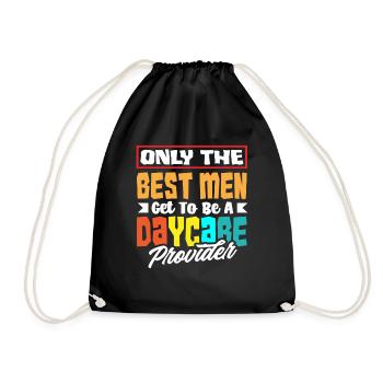 Only the best become day care providers - Drawstring Bag - black - Front