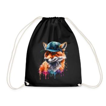 Casquette Fox Snapback Cool Animal Design Print - Sac de sport léger - noir - Devant