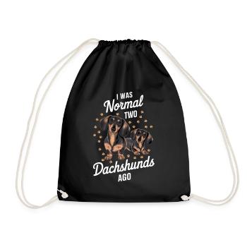 J’étais normal devant deux teckels - Sac de sport léger - noir - Devant