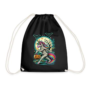 Maman licorne drôle aime les bonbons - Sac de sport léger - noir - Devant