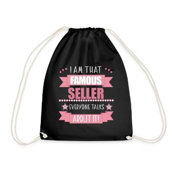 Saleswoman Profession Ladies Gift - Drawstring Bag - black - Front