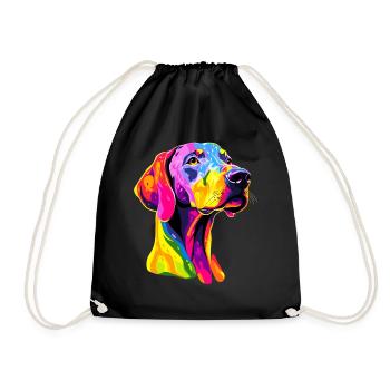 Great Dane Hatz Male Saupacker Great Dane - Drawstring Bag - black - Front