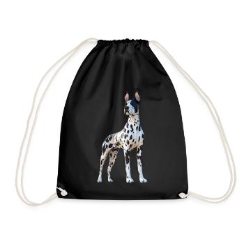 Great Dane Hatz Male Saupacker Great Dane - Drawstring Bag - black - Front