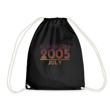 Retro Birthday July 2005 - Sunset line - Drawstring Bag - black - Front