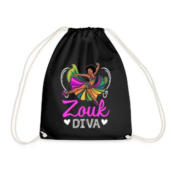 Funny Zouk Dancer Saying - Drawstring Bag - black - Front