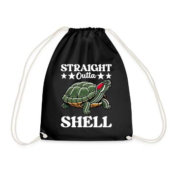 Tortue Tortue à oreilles rouges - Sac de sport léger - noir - Devant