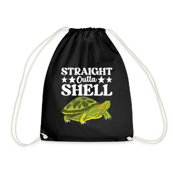 Tortue Tortue à oreilles rouges - Sac de sport léger - noir - Devant