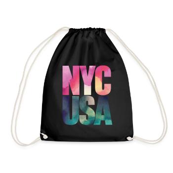 Souvenir de New York aux États-Unis – Remembering New York - Sac de sport léger - noir - Devant