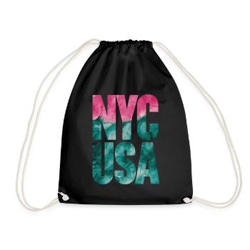 NYC États-Unis Souvenir Aquarelle Inspiration - Sac de sport léger - noir - Devant