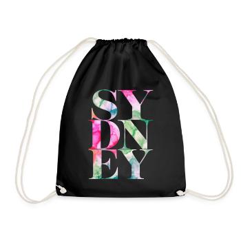 Motif d’aquarelle souvenir de Sydney - Sac de sport léger - noir - Devant