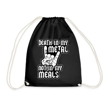 La mort dans mon métal Pas dans mes repas Végétarien Végétalien - Sac de sport léger - noir - Devant