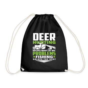 Real Passion: Hunting and Fishing - Problems - Drawstring Bag - black - Front