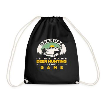 Grand-père est mon nom, la chasse au cerf est mon jeu - Sac de sport léger - noir - Devant