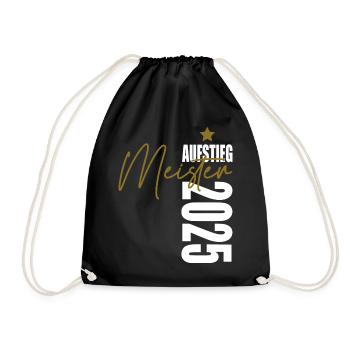 Meister 2025 Aufstiegstrikot Aufstieg 25 - Turnbeutel - Schwarz - Vorne