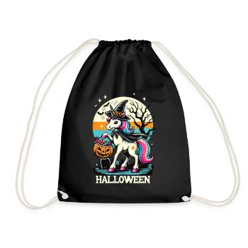 La licorne sorcière drôle veut des bonbons - Sac de sport léger - noir - Devant