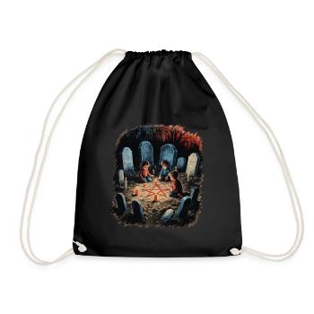 Occult Summoning Rituals Retro Vintage Design - Drawstring Bag - black - Front