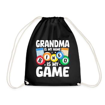 Mamie c’est mon nom bingo c’est mon jeu Bingo drôle - Sac de sport léger - noir - Devant