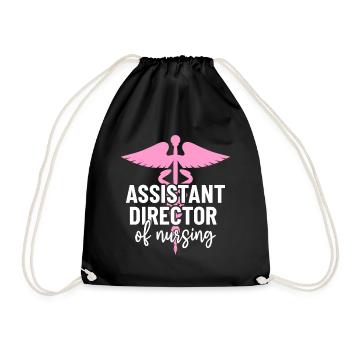 Assistant Director Of Nursing Funny ADON Nurse - Drawstring Bag - black - Front