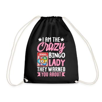Je suis la folle de bingo Lady Bingo drôle - Sac de sport léger - noir - Devant