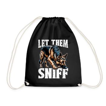 Dog Trainer Let Them Sniff Animal Lover Dog Owner - Drawstring Bag - black - Front