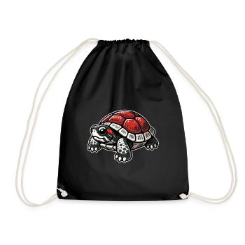 Tortue Tortue à oreilles rouges - Sac de sport léger - noir - Devant