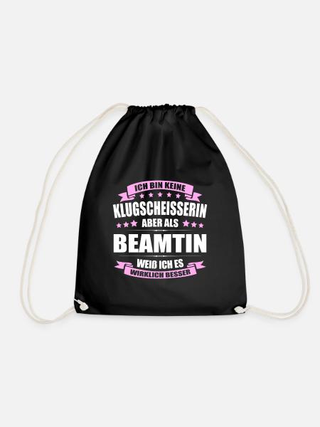 Ich Bin Keine Klugscheisserin Beamtin Beamte - Turnbeutel - Schwarz