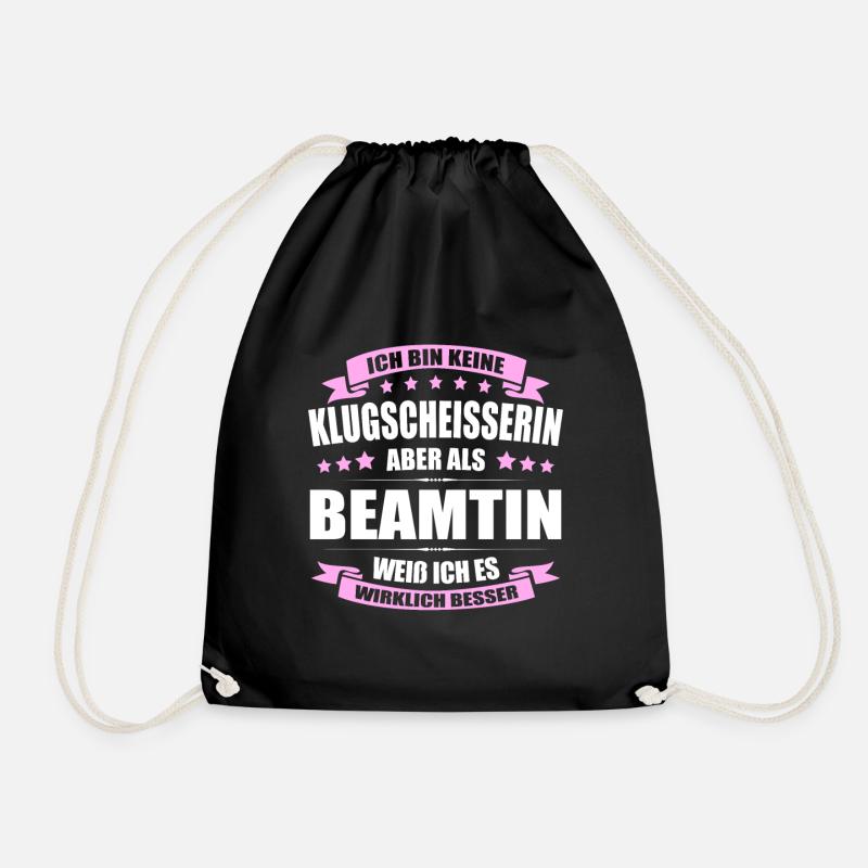 Ich Bin Keine Klugscheisserin Beamtin Beamte - Turnbeutel - Schwarz