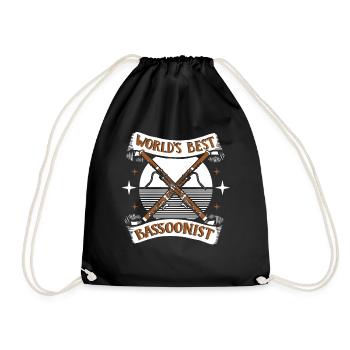 World's Best Bassoonist Aerophone Music Bassoonist - Drawstring Bag - black - Front