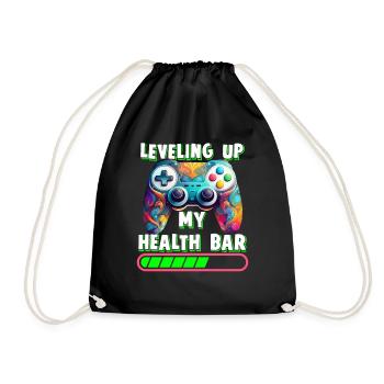 Mise à niveau de ma manette de jeu de récupération de ma barre de santé - Sac de sport léger - noir - Devant