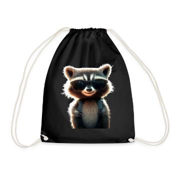 raton laveur raton laveur J’adore petit raton laveur mignon - Sac de sport léger - noir - Devant