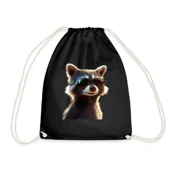 raton laveur raton laveur J’adore petit raton laveur mignon - Sac de sport léger - noir - Devant