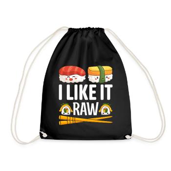 Amateur de sushis drôle Nourriture japonaise drôle Sushi - Sac de sport léger - noir - Devant
