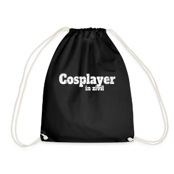 Cosplay Kostüm Cosplayer In Zivil Halloween Anime - Turnbeutel - Schwarz - Vorne