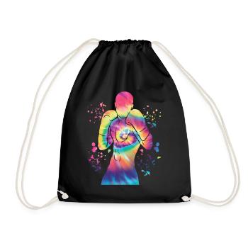 Boxing Fighter Kids Boxing Match Boxer - Drawstring Bag - black - Front