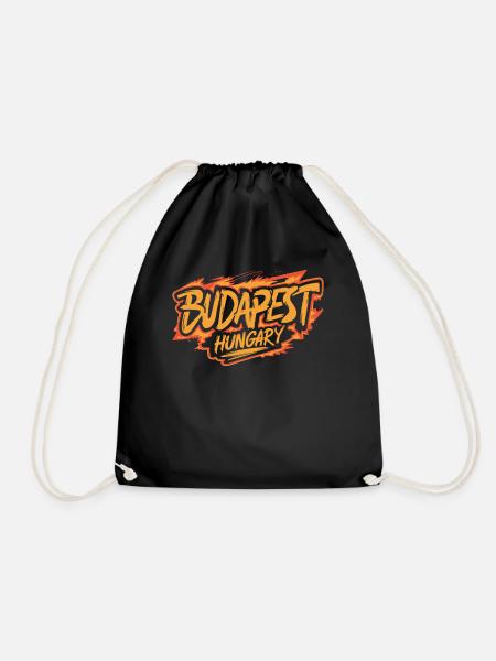 Budapest Hungary Souvenir - Turnbeutel - Schwarz