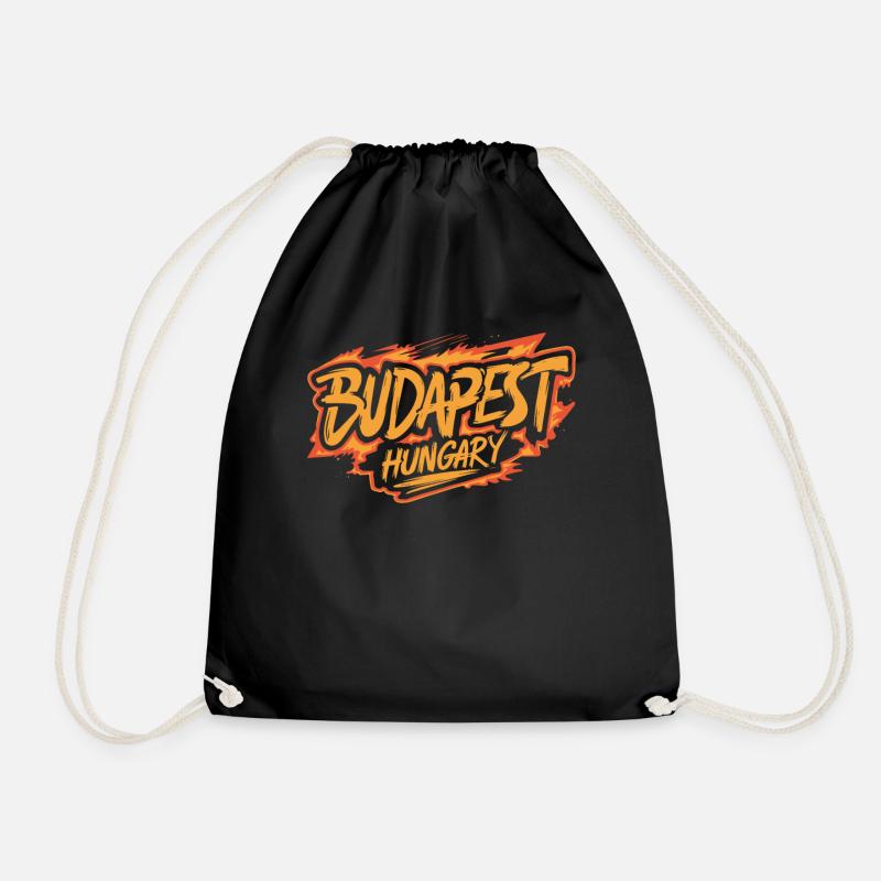 Budapest Hungary Souvenir - Turnbeutel - Schwarz