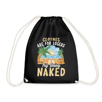 Dicton sur le nudisme - Sac de sport léger - noir - Devant